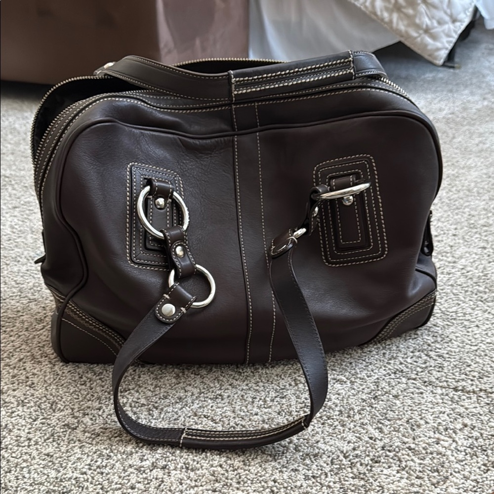 Coach brown leather soho satchel large